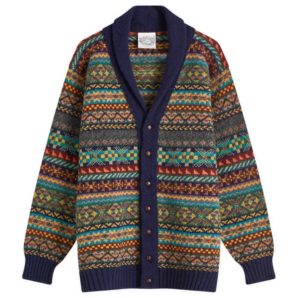 Jamieson's of Shetland Fair Isle Shawl Collar Cardigan