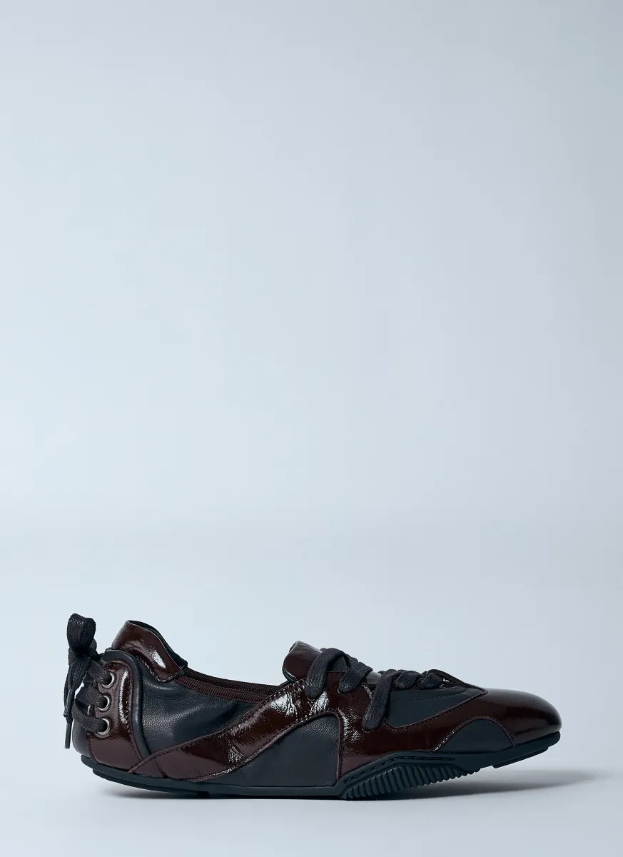 Lace-Up Leather Flats