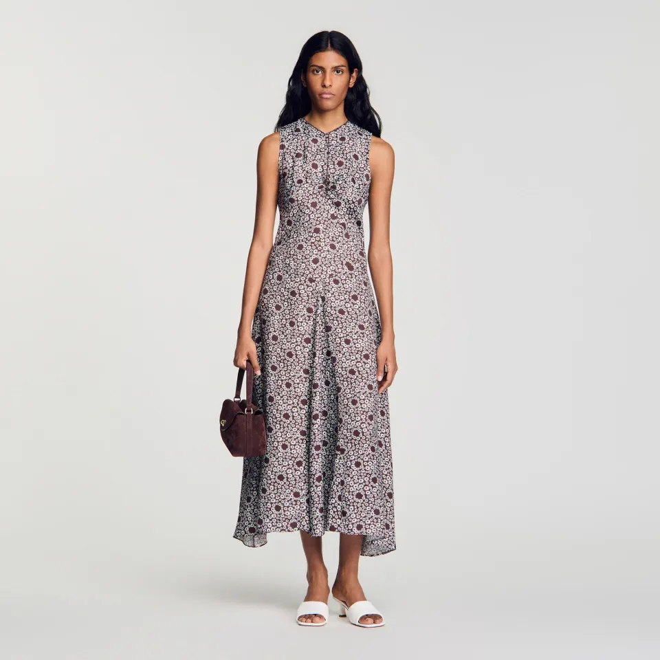 Daisy print maxi dress