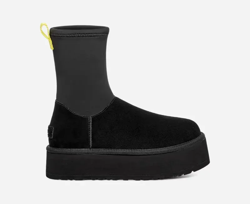 Classic Dipper Boot for Women in Black, Size 9, Neoprene/Suede/Wool