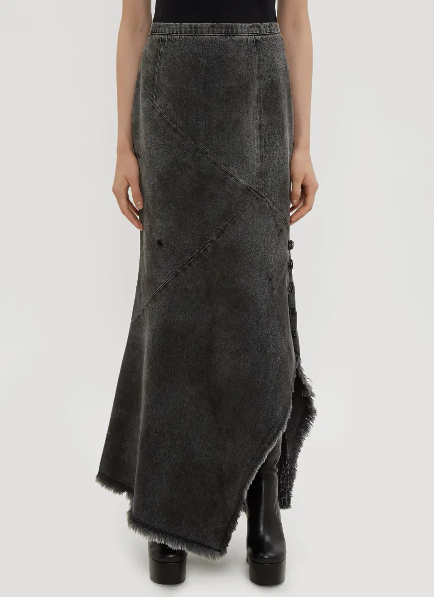 Hook and Eye Asymmetric Skirt