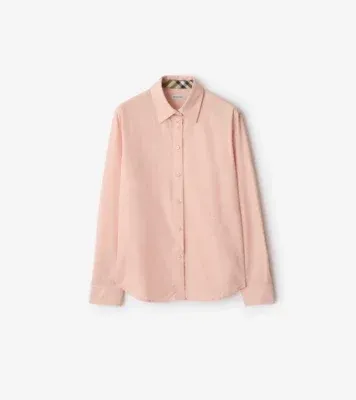 Regular Fit Cotton Poplin Shirt in Flora pink