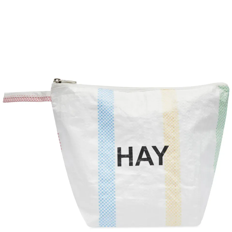 Recycled Candy Stripe Wash Bag - Medium