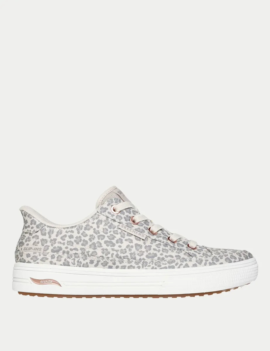 Arch Fit Arcade Slip-Ins Leopard Canvas Trainers Grey