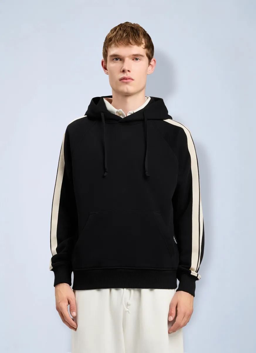 Back Curved Logo Track Hoodie