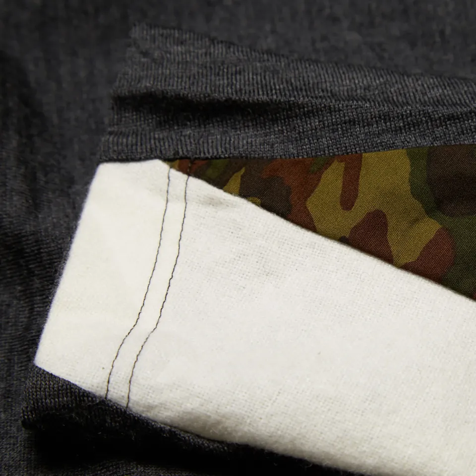 Long Sleeve Camo Panel Tee