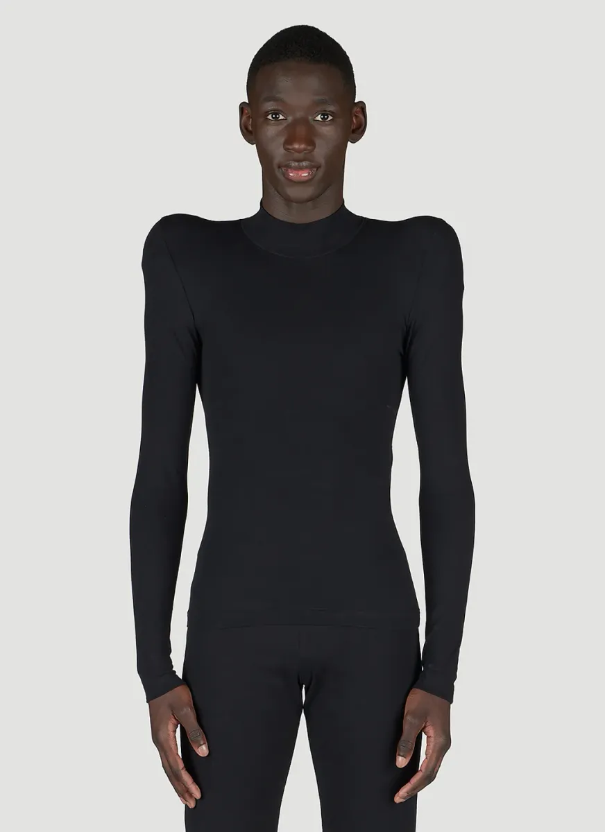 Rounded Shoulder Highneck Sweater