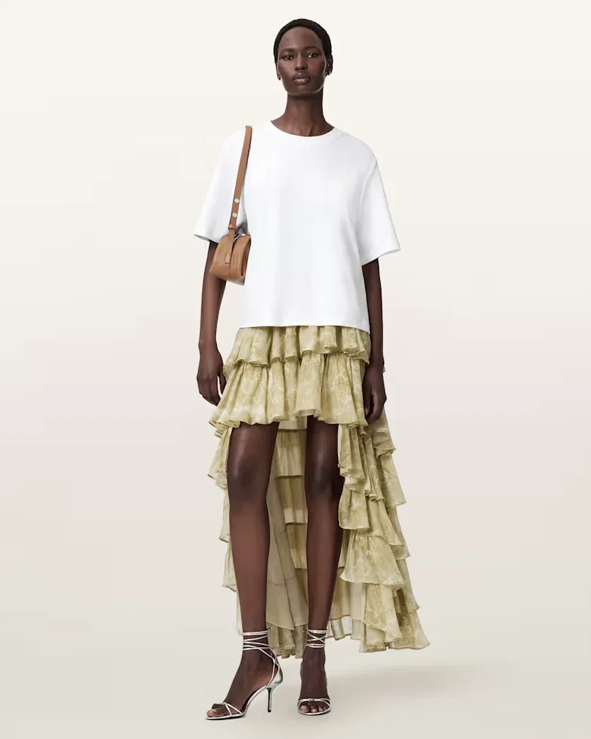 Cavarly Tiered Maxi Skirt
