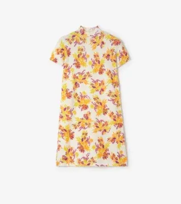 Floral Cotton Blend Dress in Allium purple - Women, Linen, Nylon