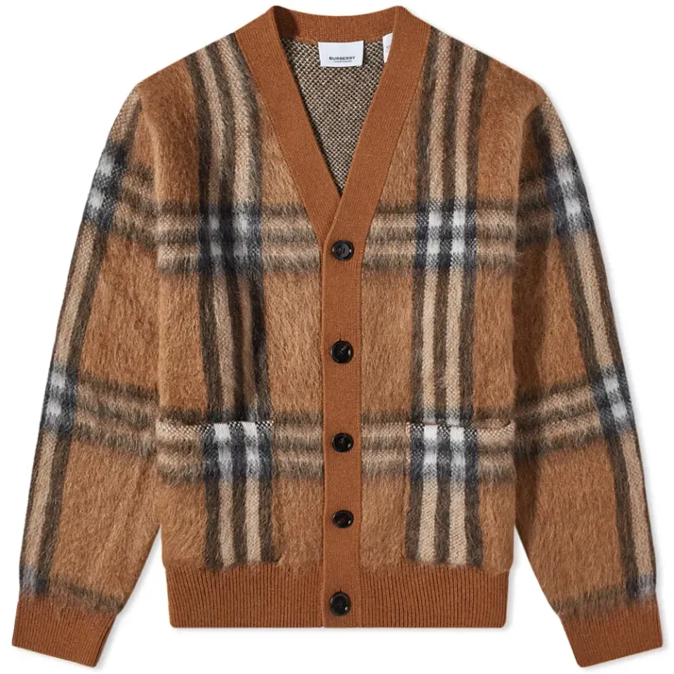 Danmore Wool Mohair Check Cardigan