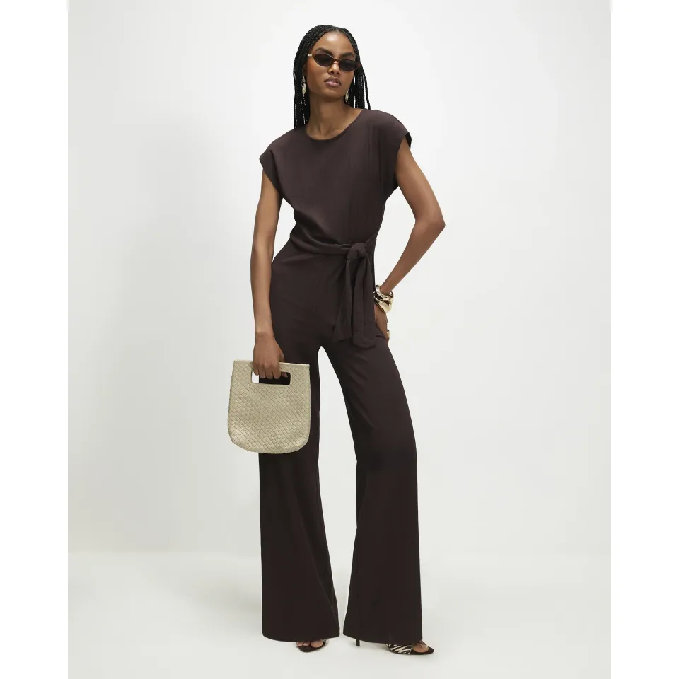 Textured Tie Side Jumpsuit