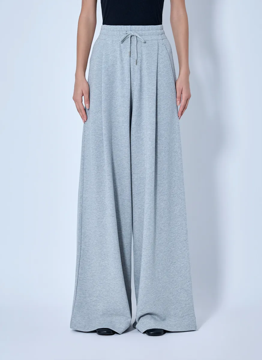 Wide-Leg Drawstring Trousers