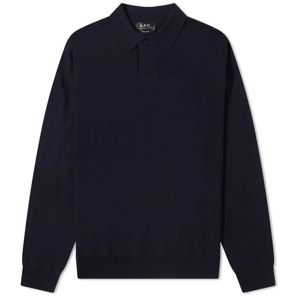A.P.C. Long Sleeve Basile Knit Polo