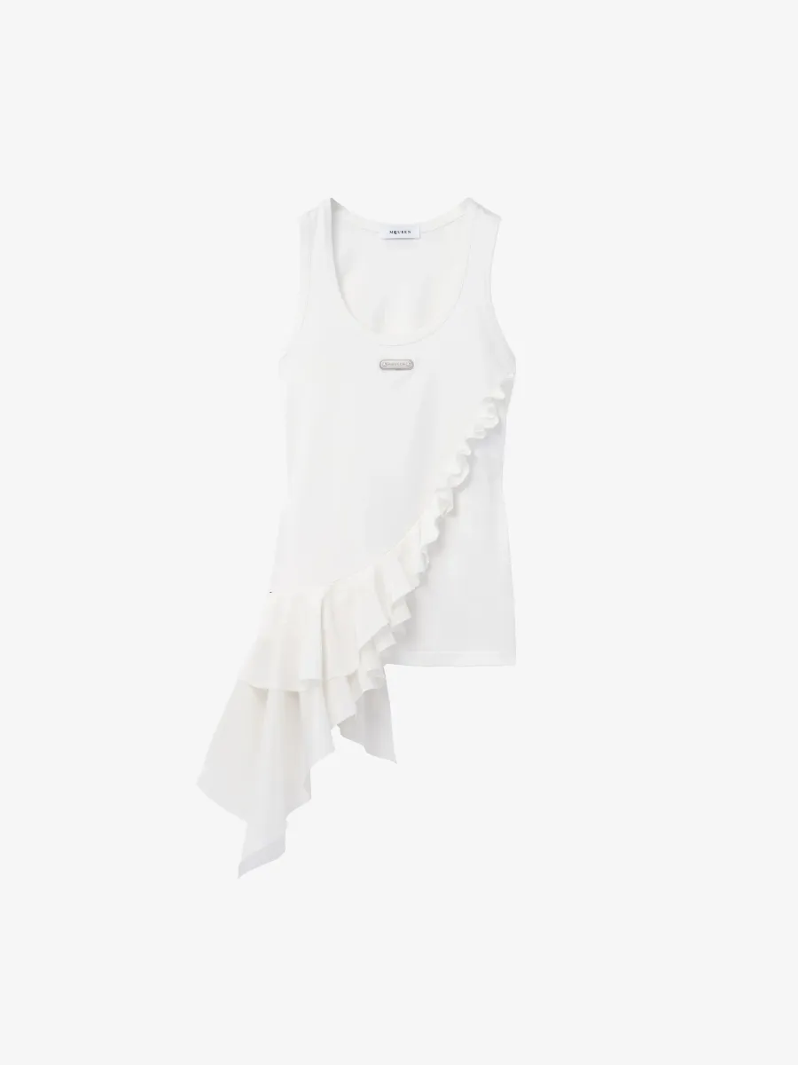 Asymmetric Ruffle Tank Top