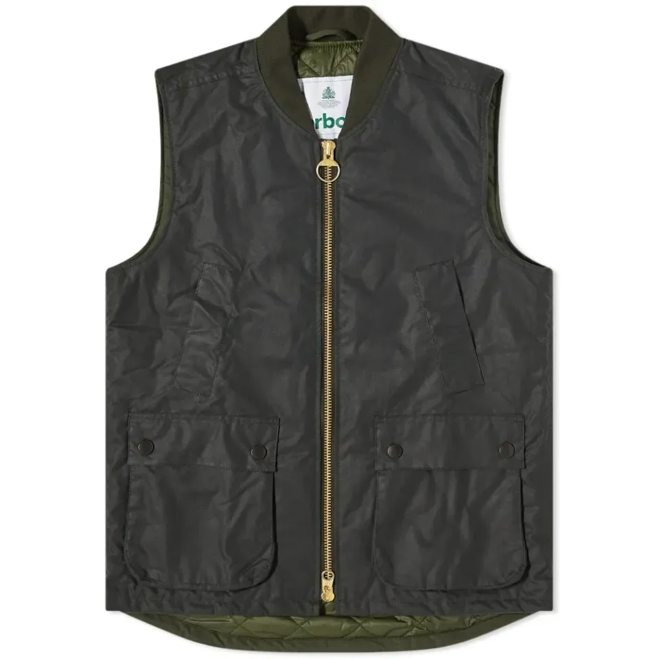 Rib Collar Westmorland Wax Vest - White Label
