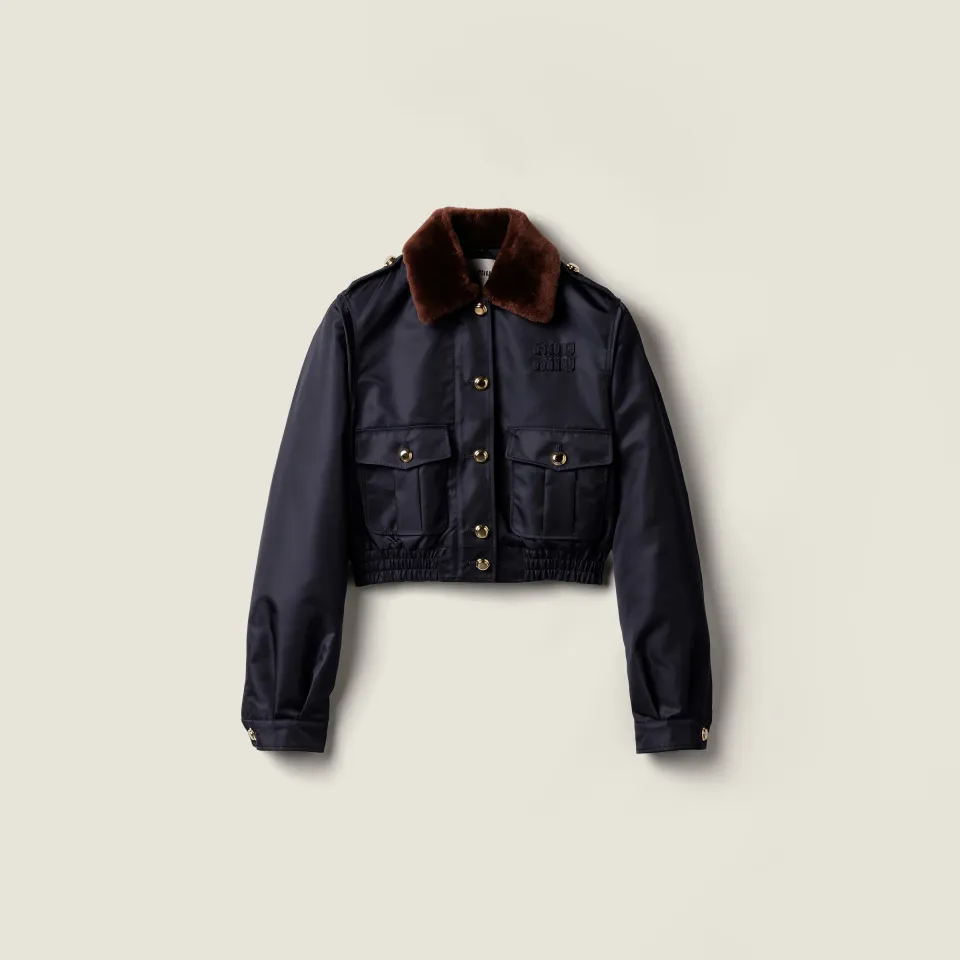 Technical gazar blouson jacket