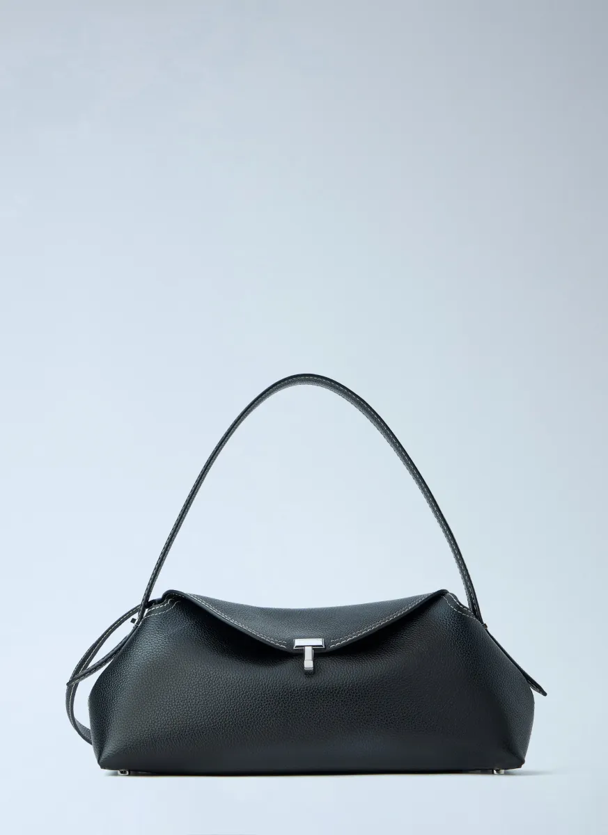 T-Lock Grained-Leather Shoulder Bag