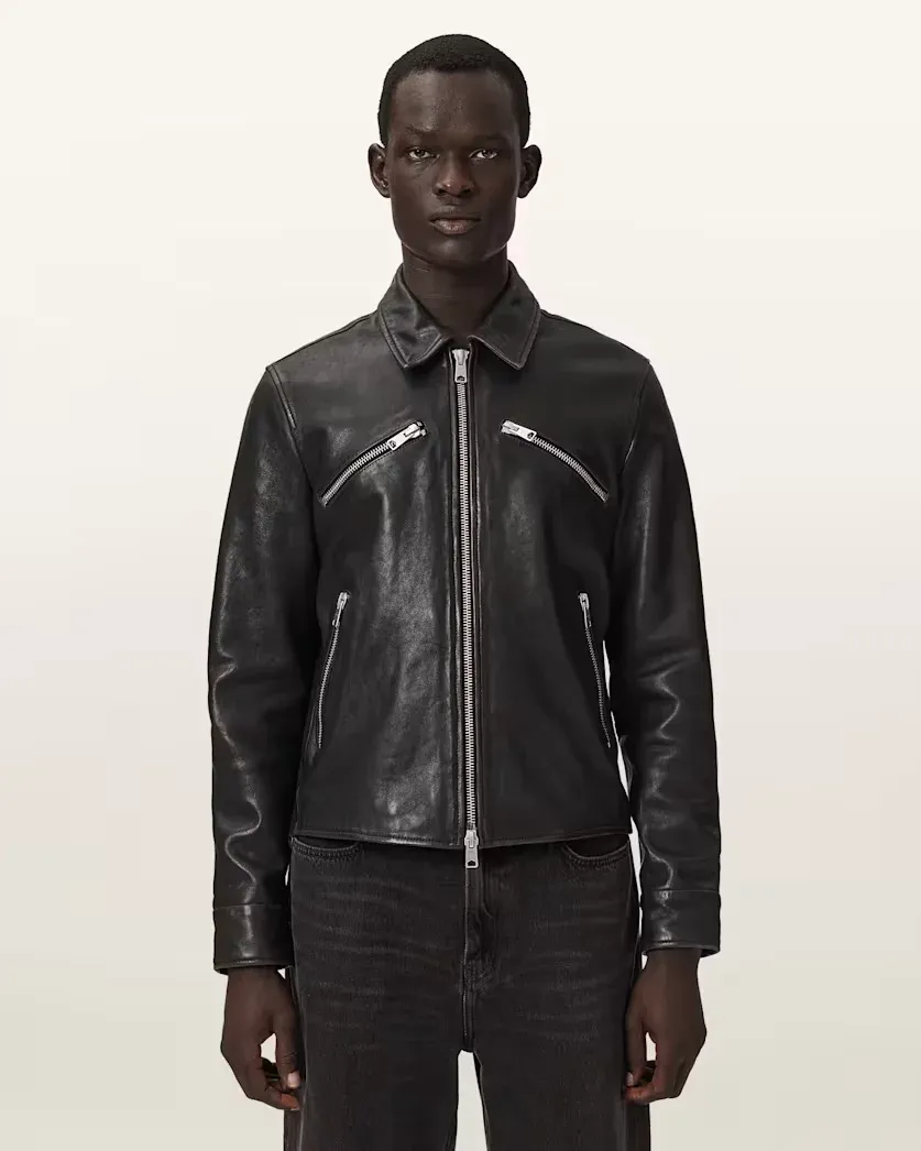 Verdi Fitted Leather Jacket