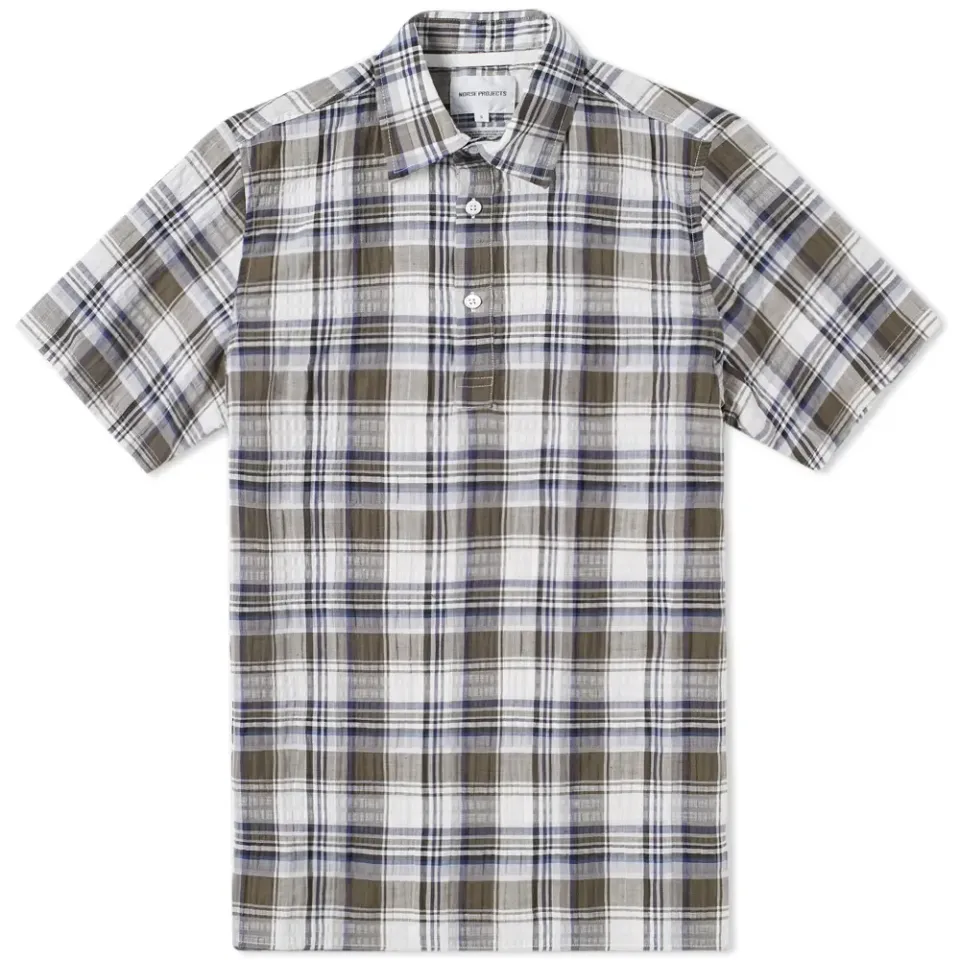 Short Sleeve Theo Textured Check Shirt