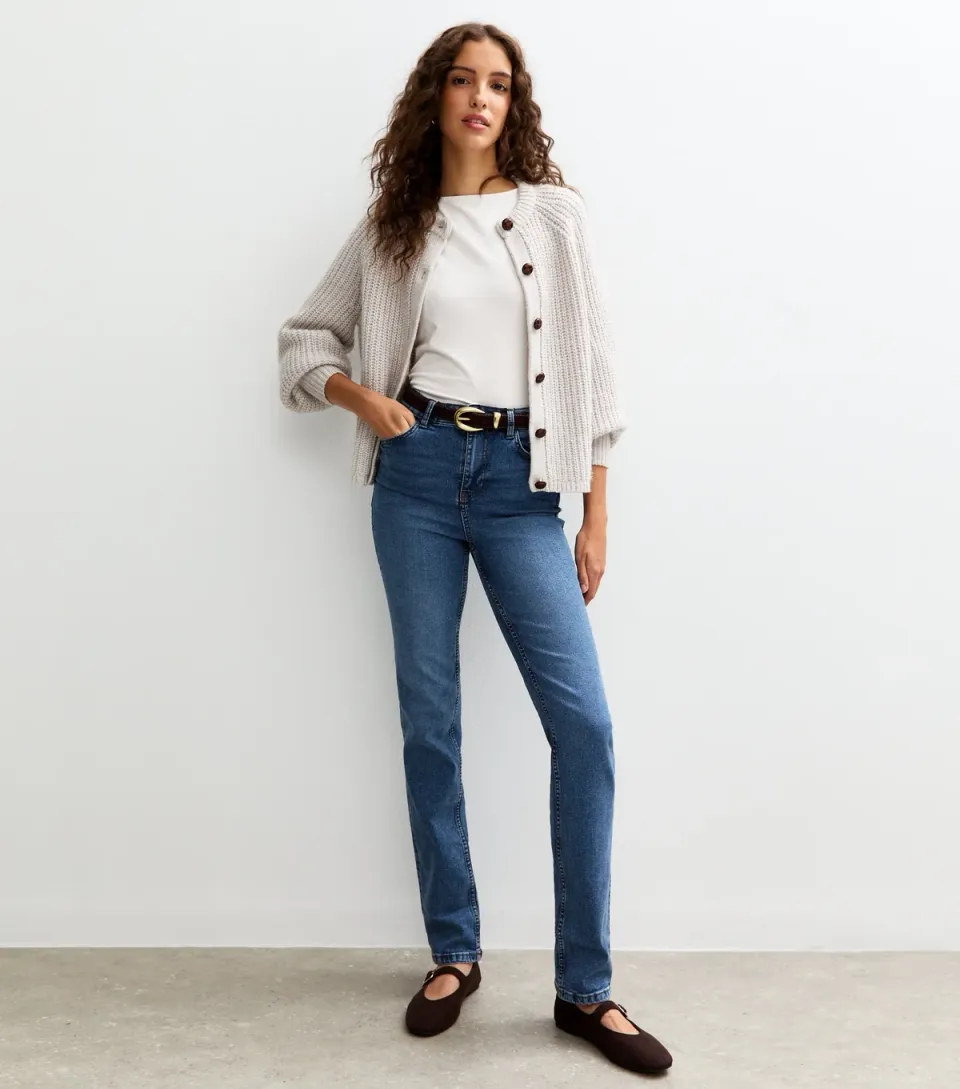 Women's Tall Blue Full Length Slim Stretch Denim Jeans