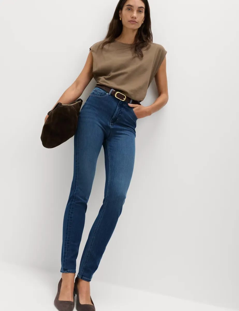 Lily Magic Shaping High Waisted Jeans Medium Indigo