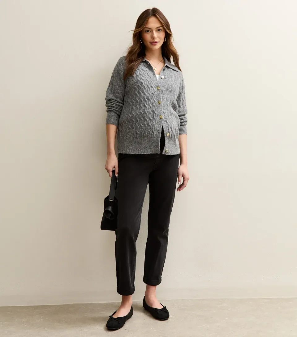 Women's Maternity Black Mom Jeans
