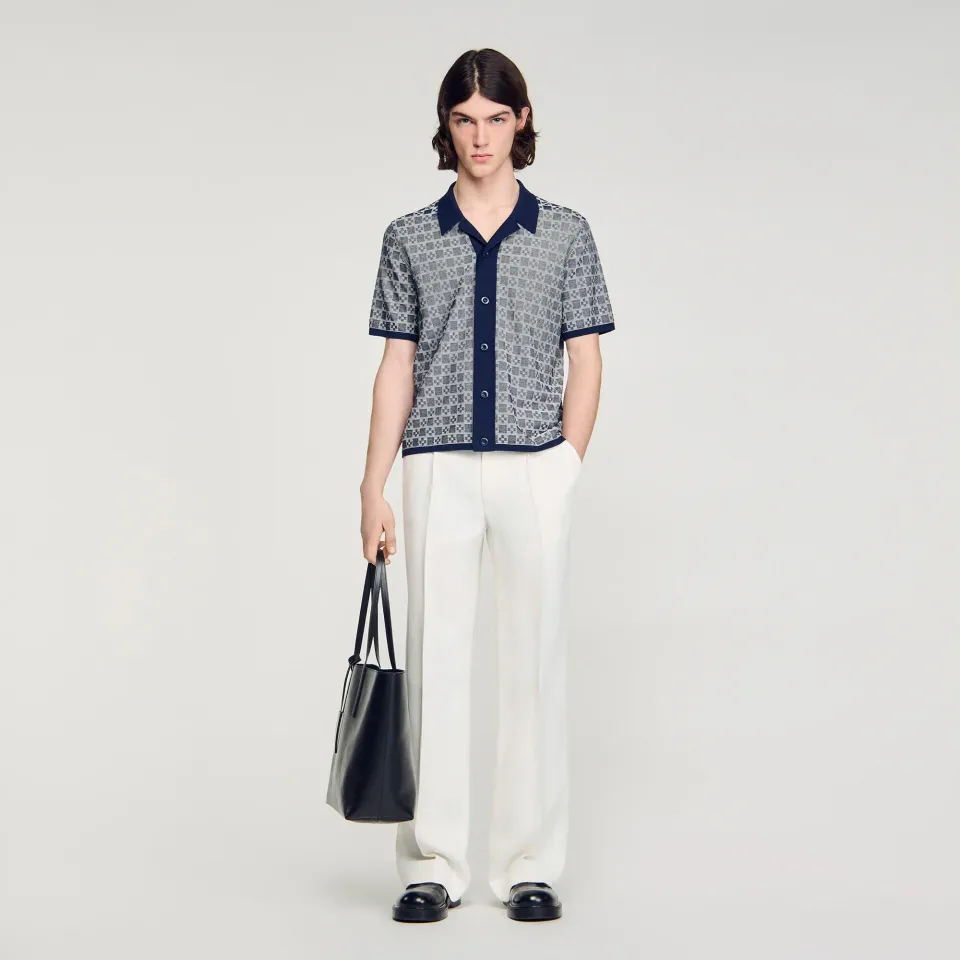 Square Cross jacquard shirt