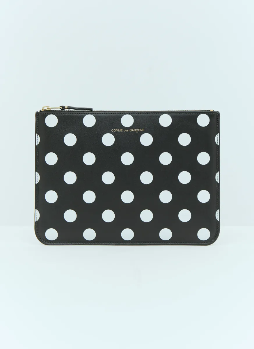 Polka Dot Leather Pouch