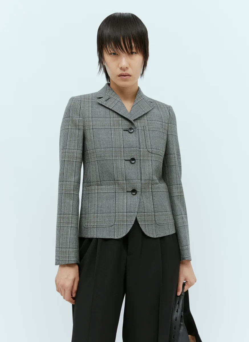 Prince Of Wales Wool Blazer