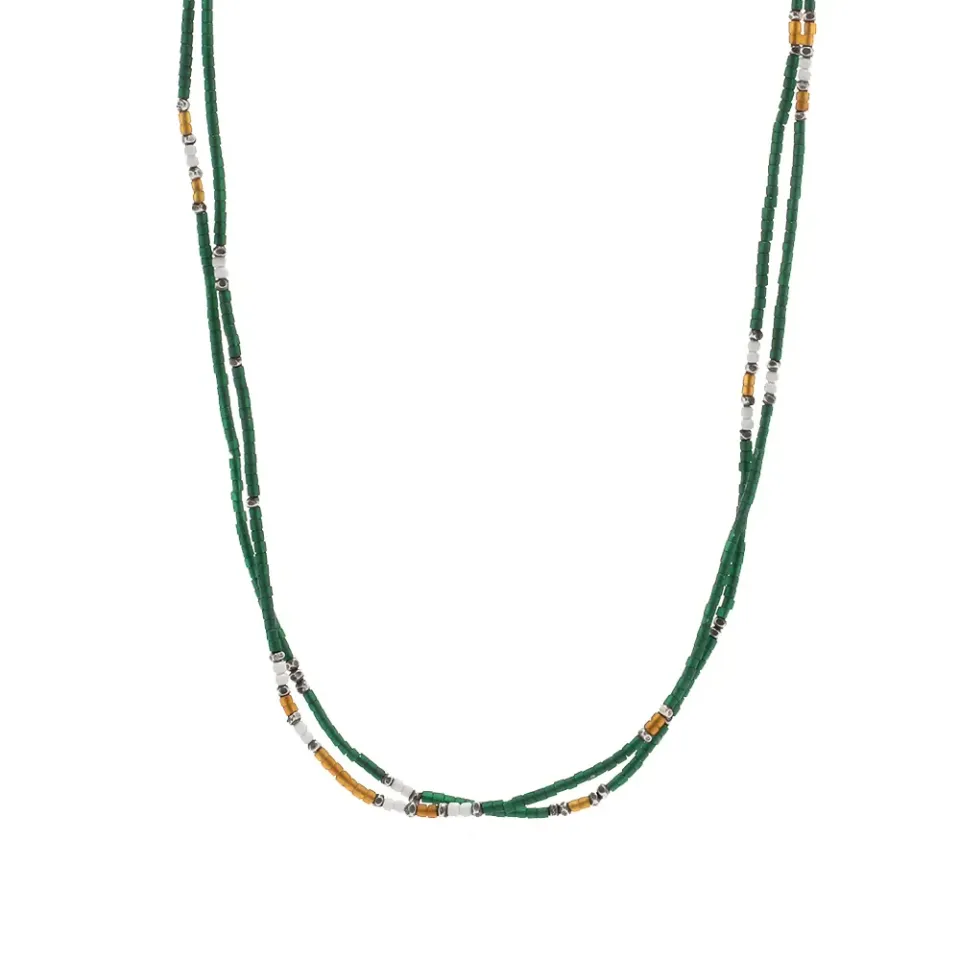 30" Stacked Mini Bead Necklace