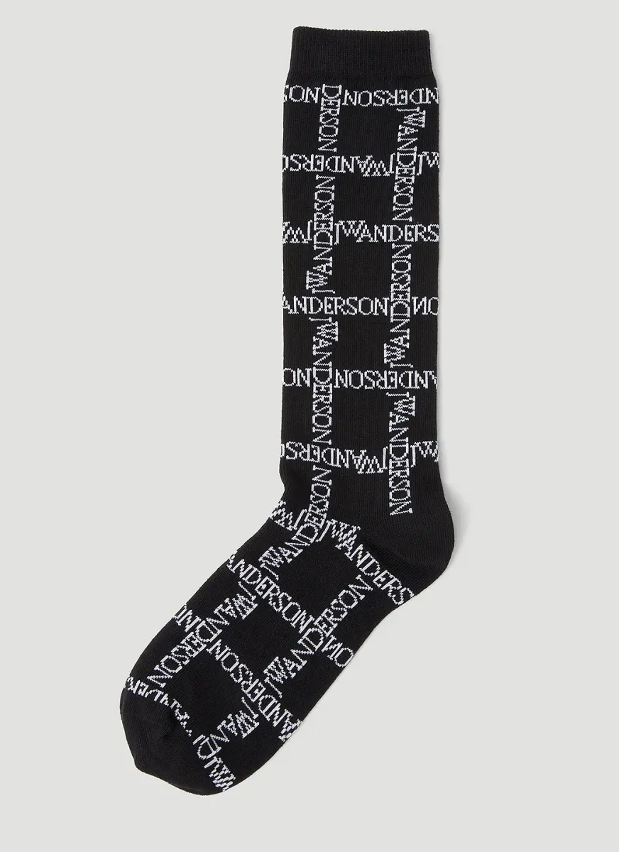 Logo Grid Long Socks