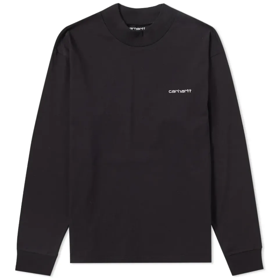 Long Sleeve High Neck Script Tee