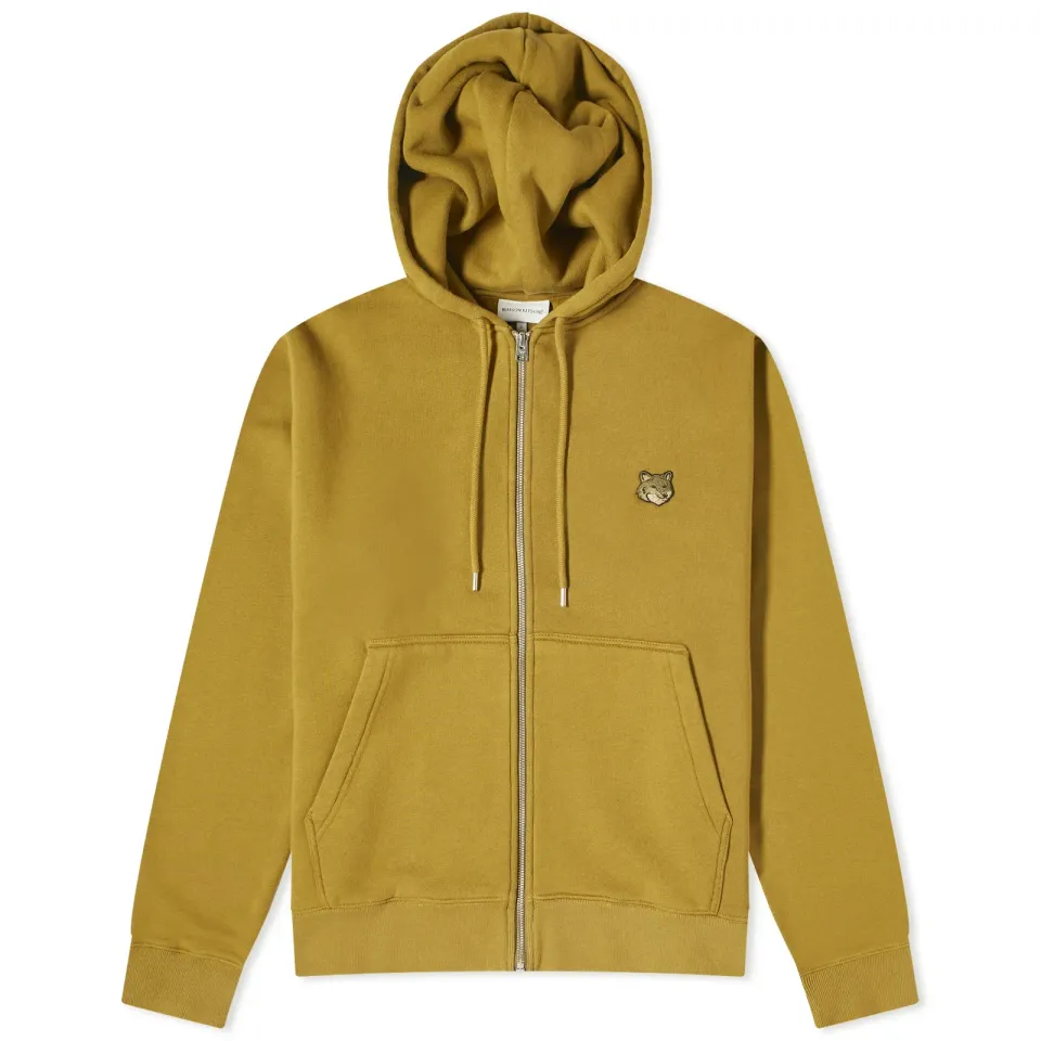 Maison Kitsuné Bold Fox Head Patch Zip Hoodie
