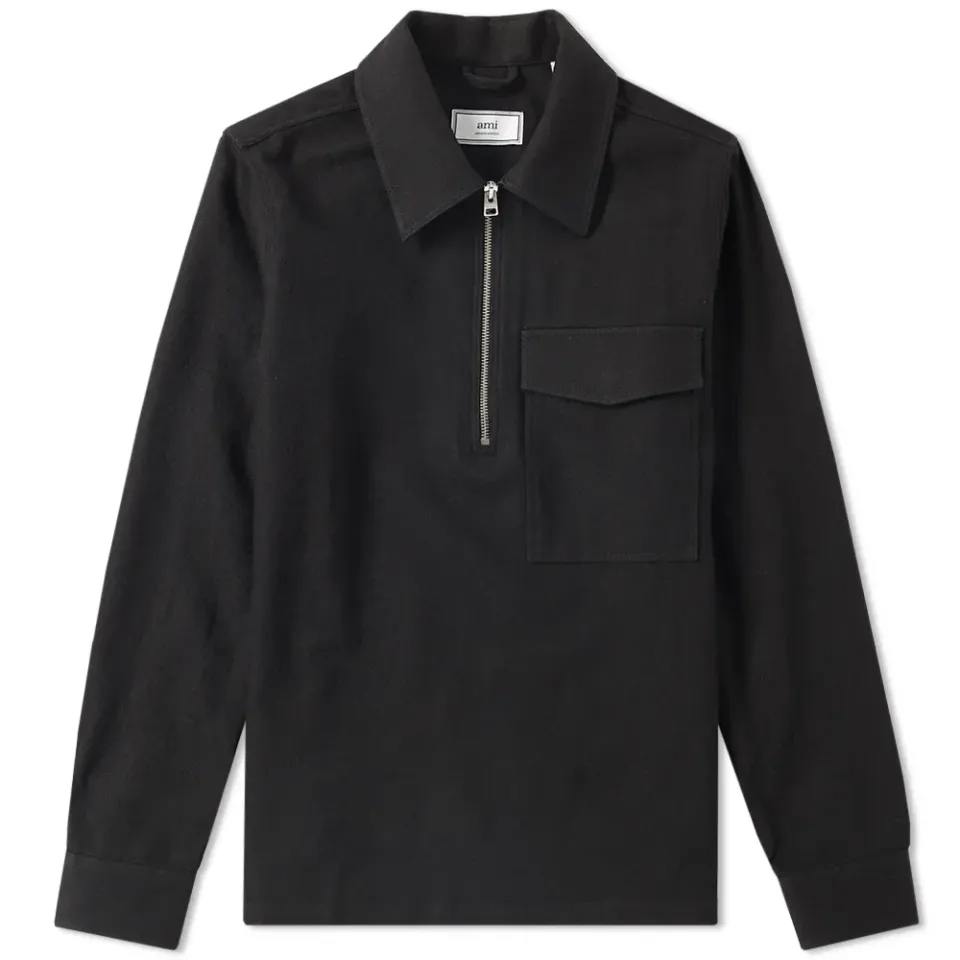 AMI Half Zip Overshirt