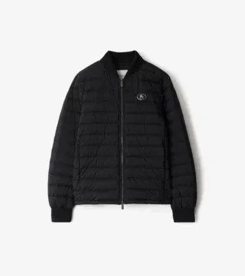 Nylon Puffer Jacket in Black