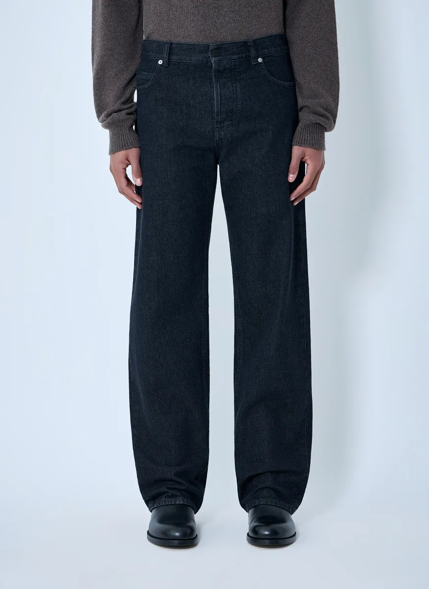 Straight-Leg Denim Jeans