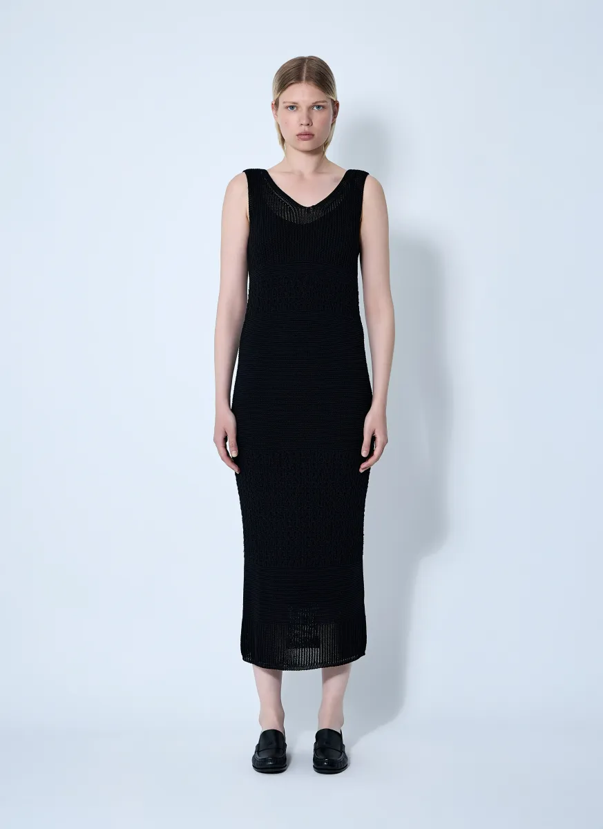 Valois Crochet Midi Dress