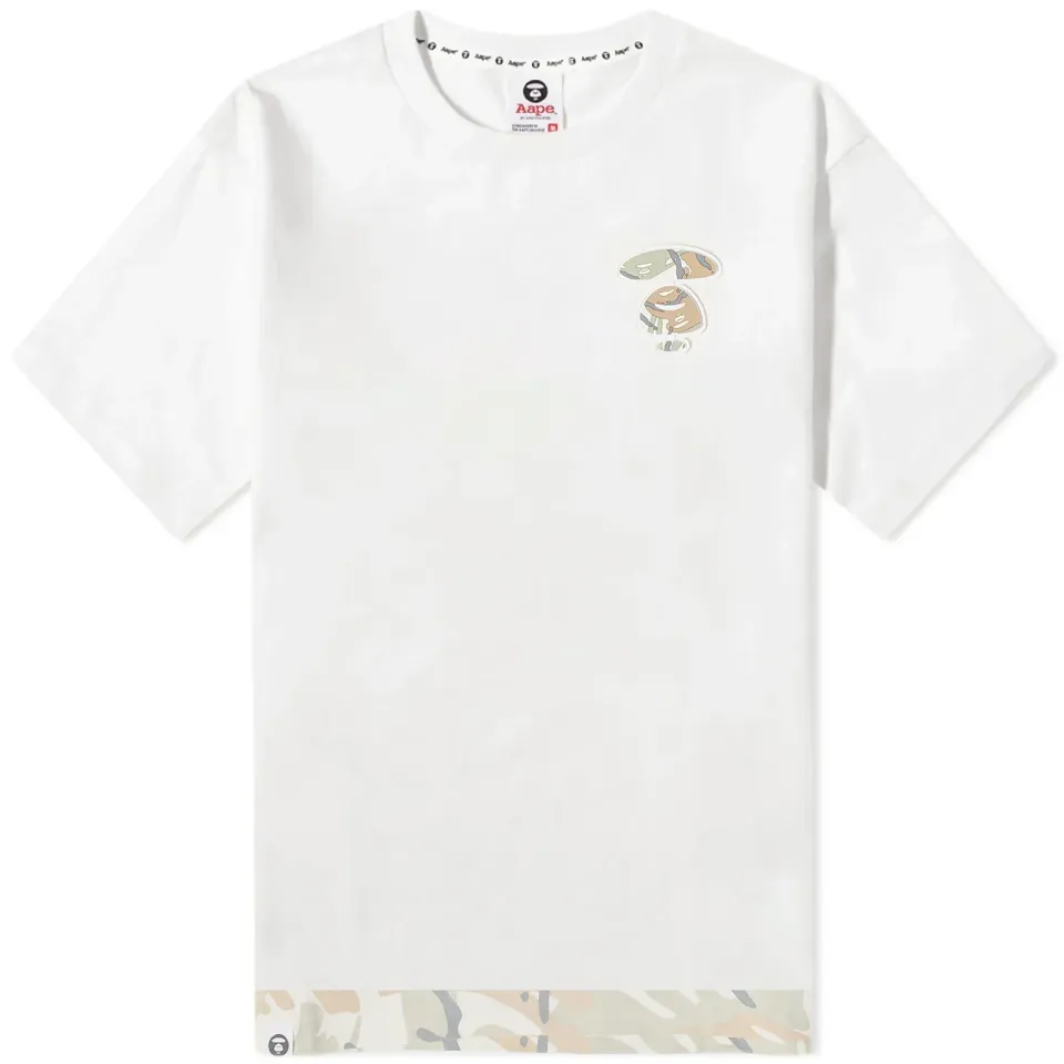 AAPE Peace Camo Silicon Badge T-Shirt