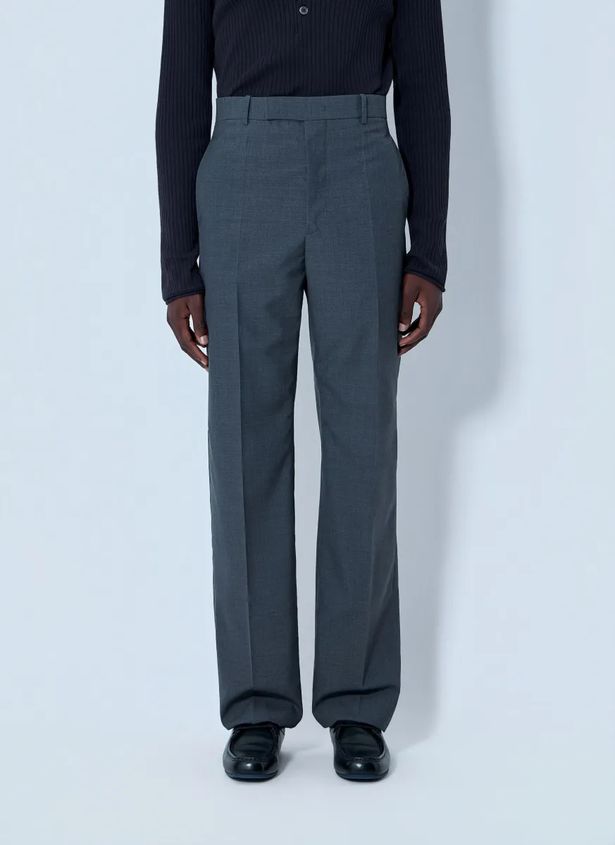 Tailored Wool-Blend Trousers