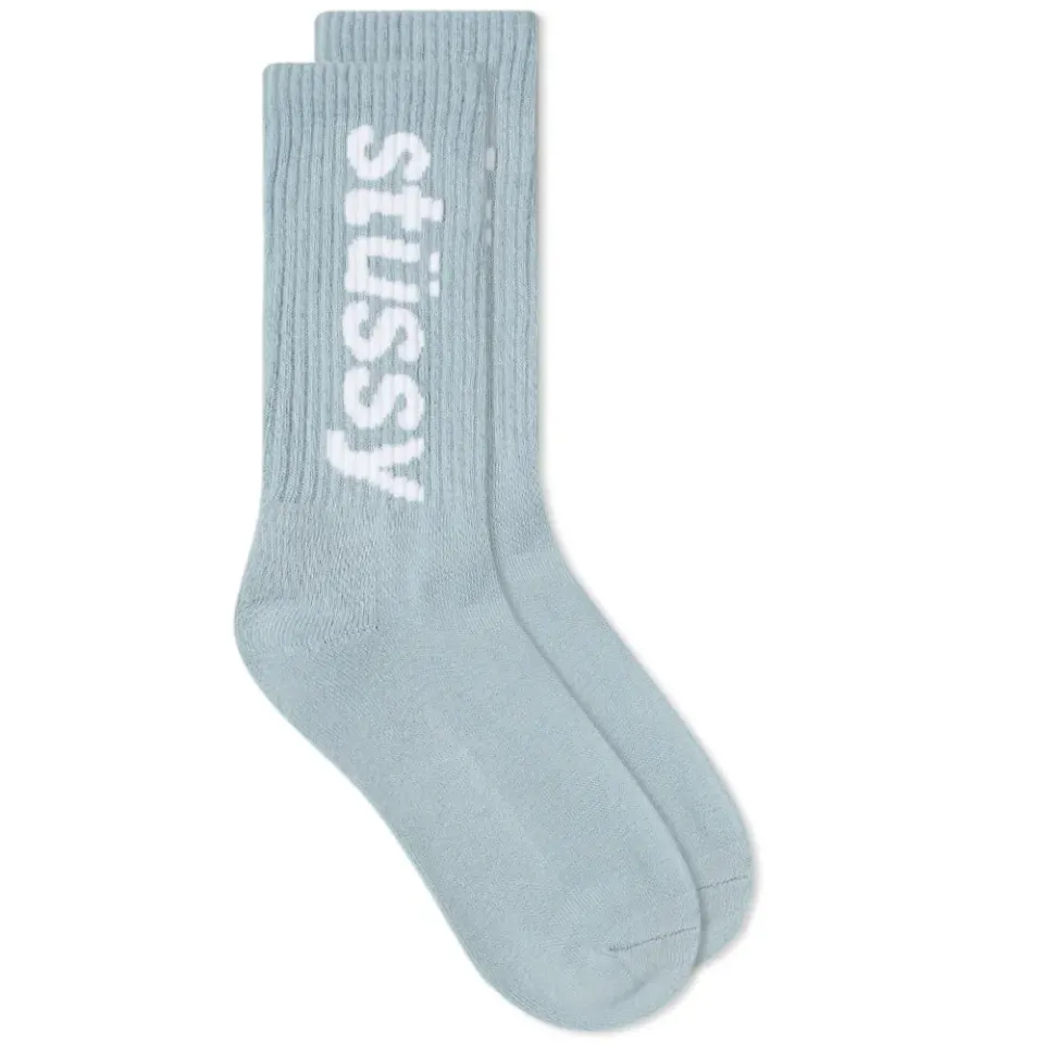 Helvetica Jacquard Crew Socks