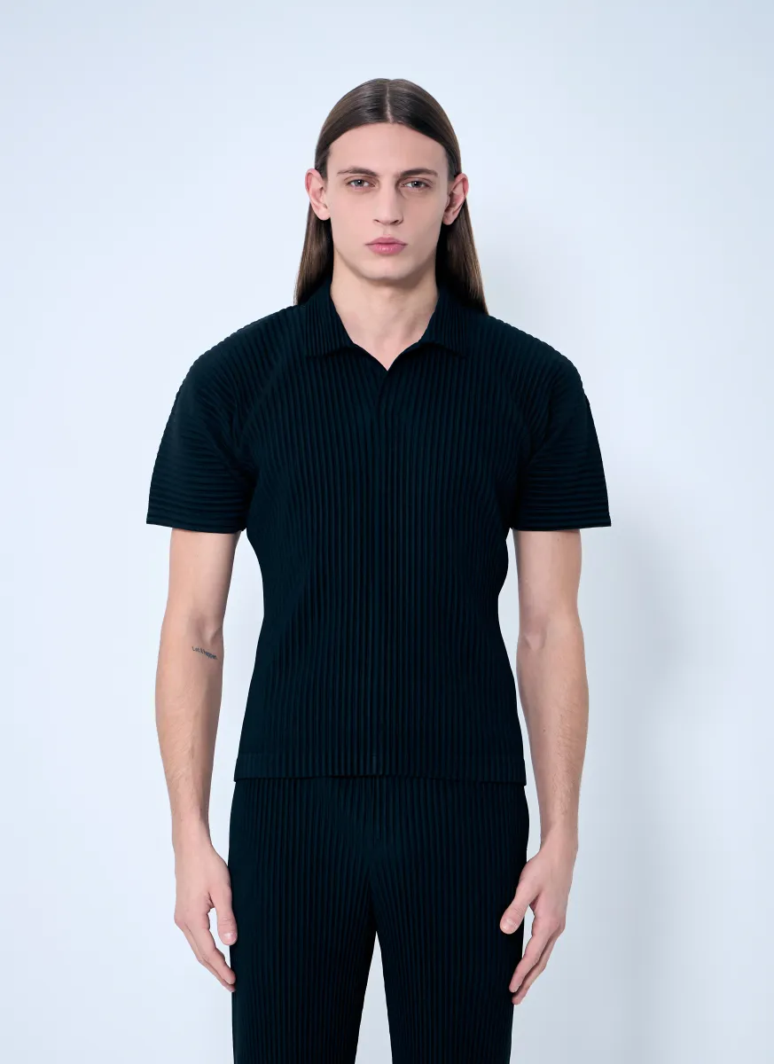 Pleated Polo Shirt