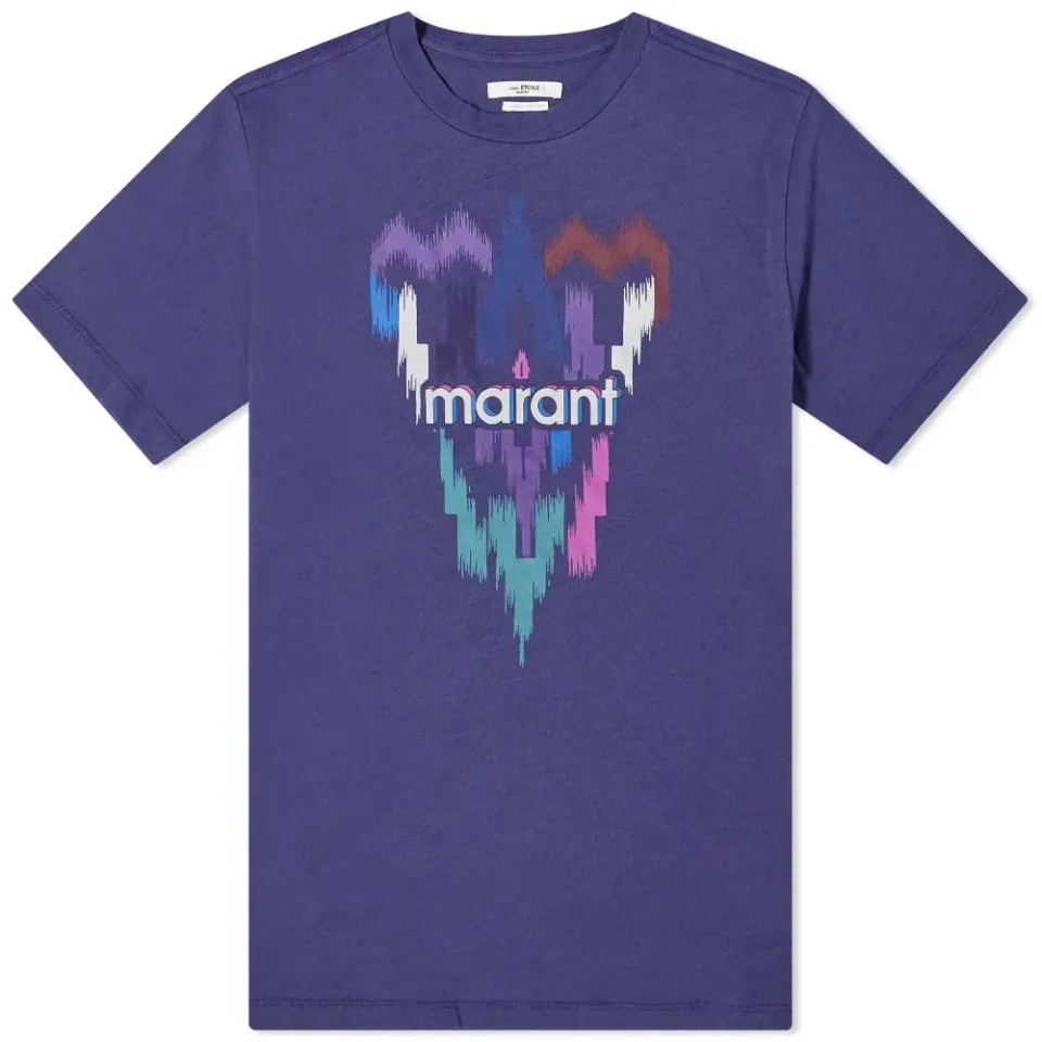 Isabel Marant Etoile Zewel Ikat Logo Print T-Shirt