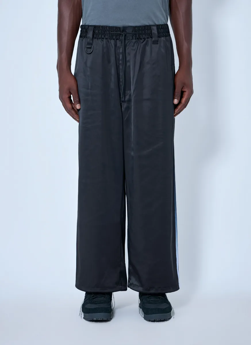 Elasticated Waist Wide-Leg Trousers