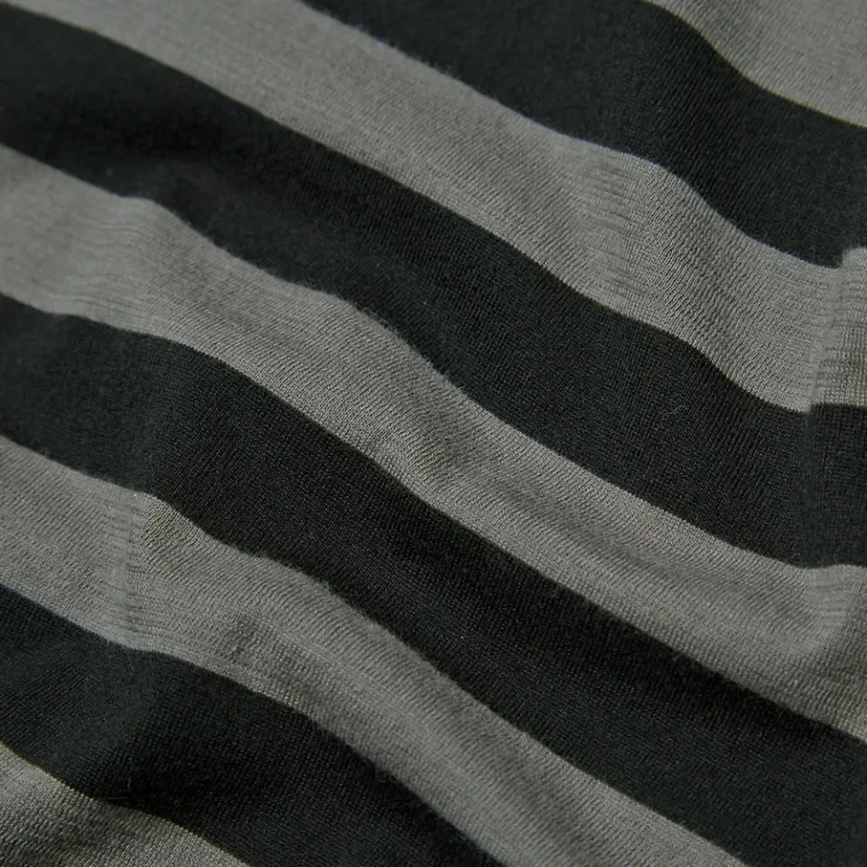 Zip Pocket Striped Crew Neck Sweat