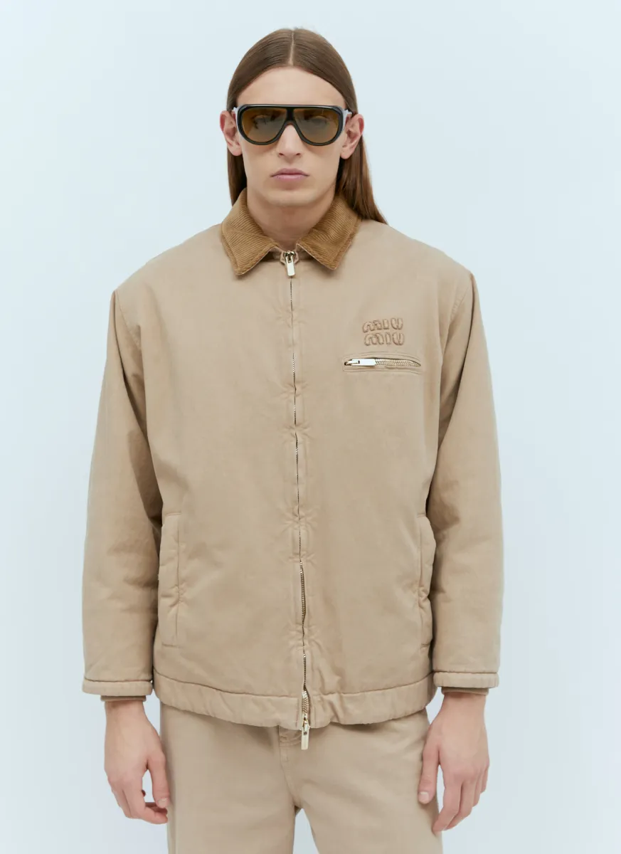 Garment-Dyed Gabardine Blouson Jacket
