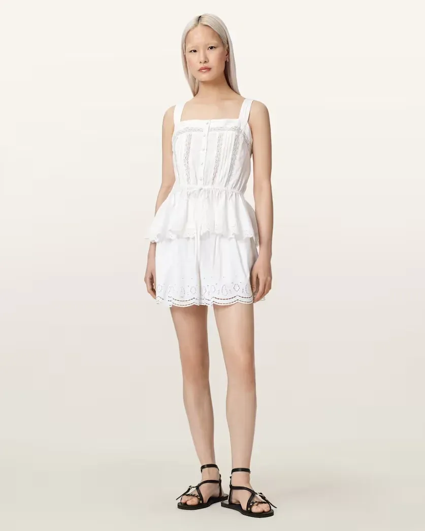 Marie High Waisted Cotton Shorts