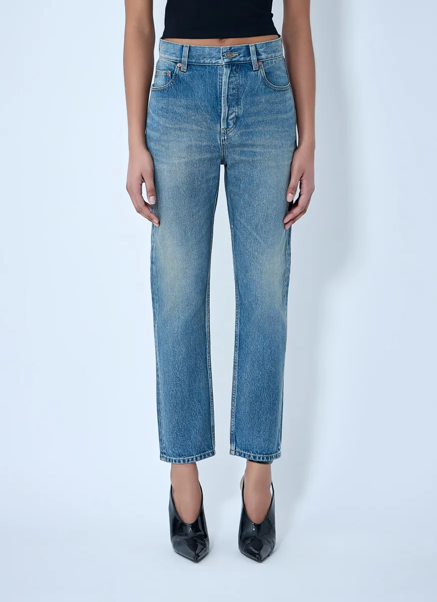 90s High-Rise Cropped Slim Jeans