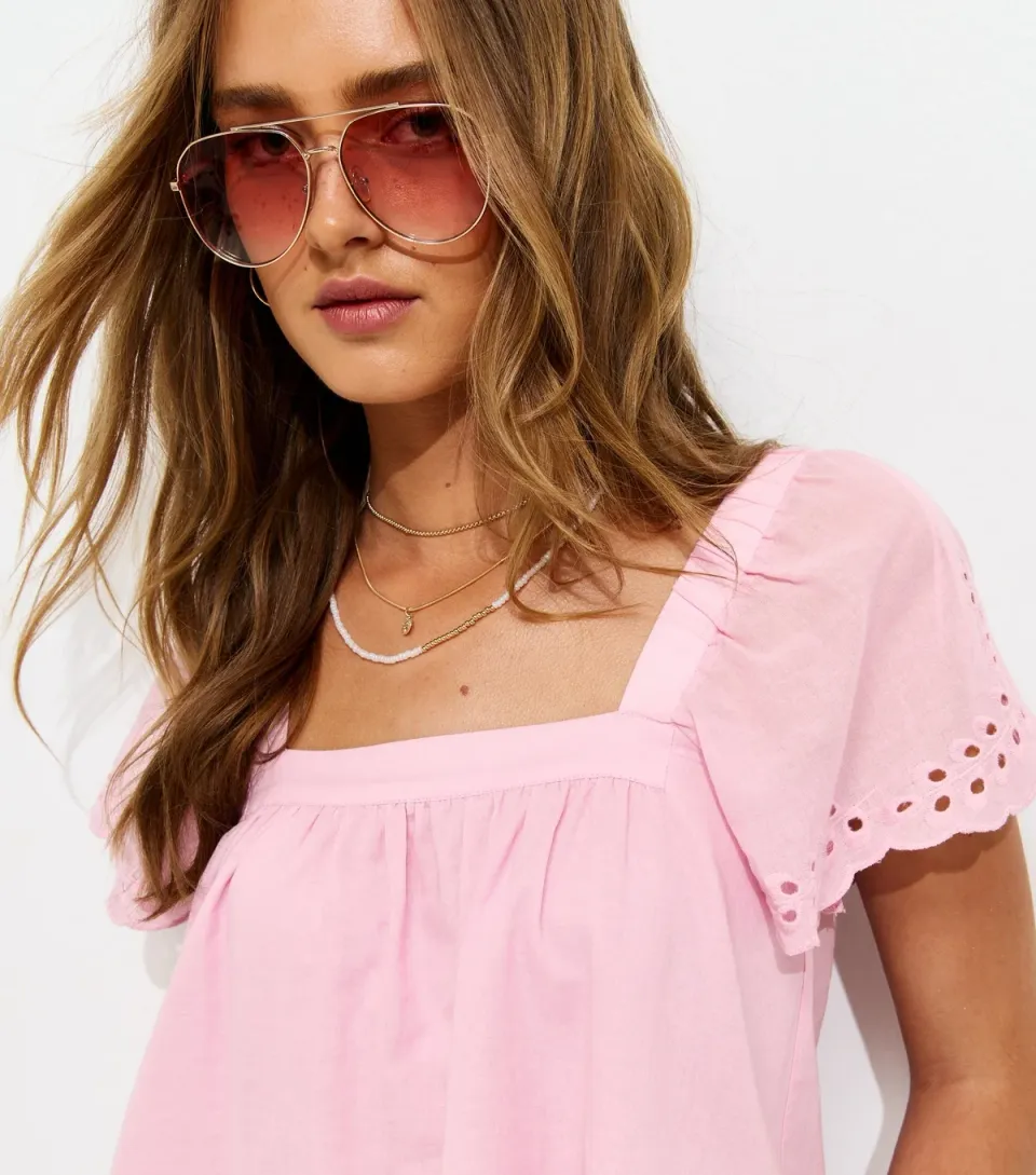 Orange Lens Metal Aviator Sunglasses