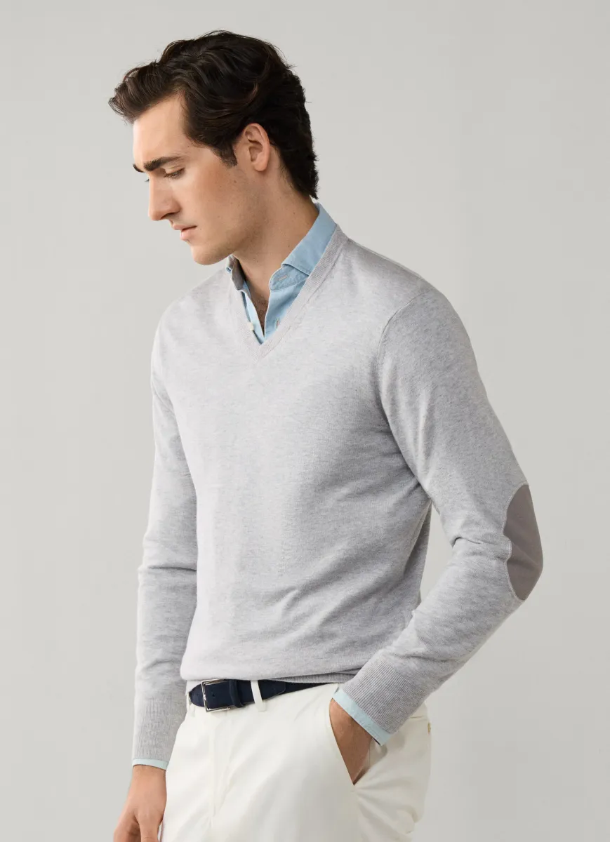 Cotton-Cashmere V-Neck Jumper