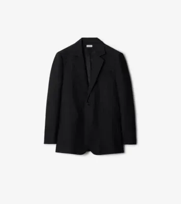 Wool Tailored Jacket in Black